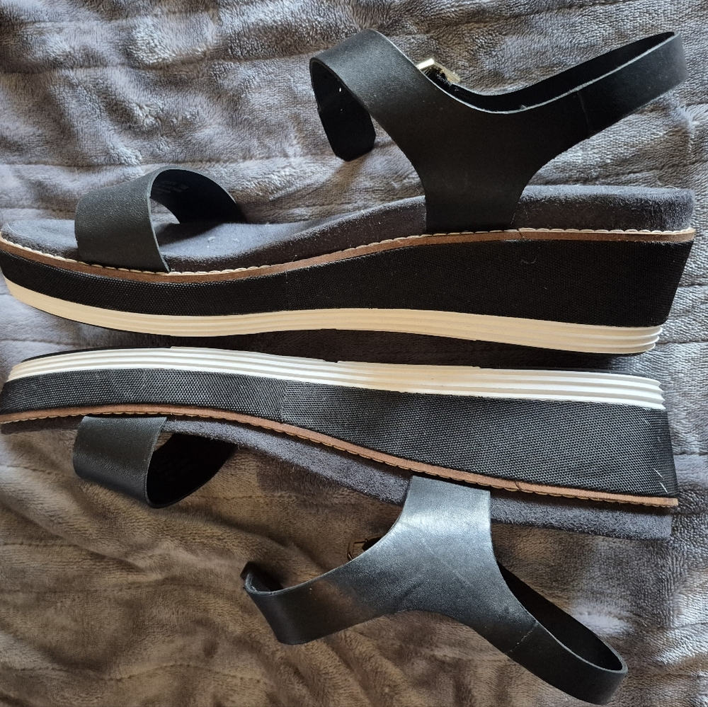 Cole Haan Black Platform Sandals